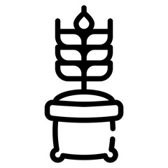 sack seed farming simple icon