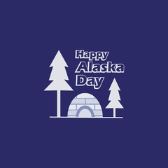 Obraz premium alaska day logo or icon. the one that says 