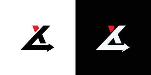 XL initials logo design, unique and modern combination of direction symbols 3