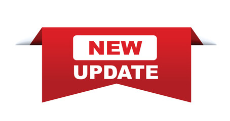 New Update vector illustration. Red vector banner New Update