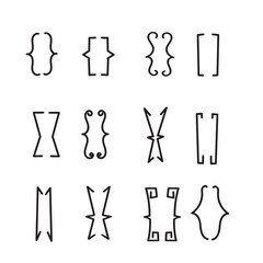 hand drawn doodle text bracket illustration icon