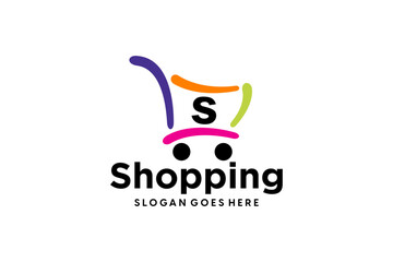 Shopping Cart Logo, Electronic commerce, Shop Logo Vector Inspiration