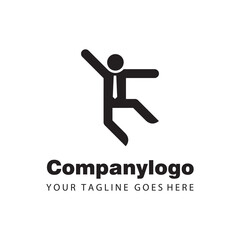 Fototapeta na wymiar simple black people business for logo company