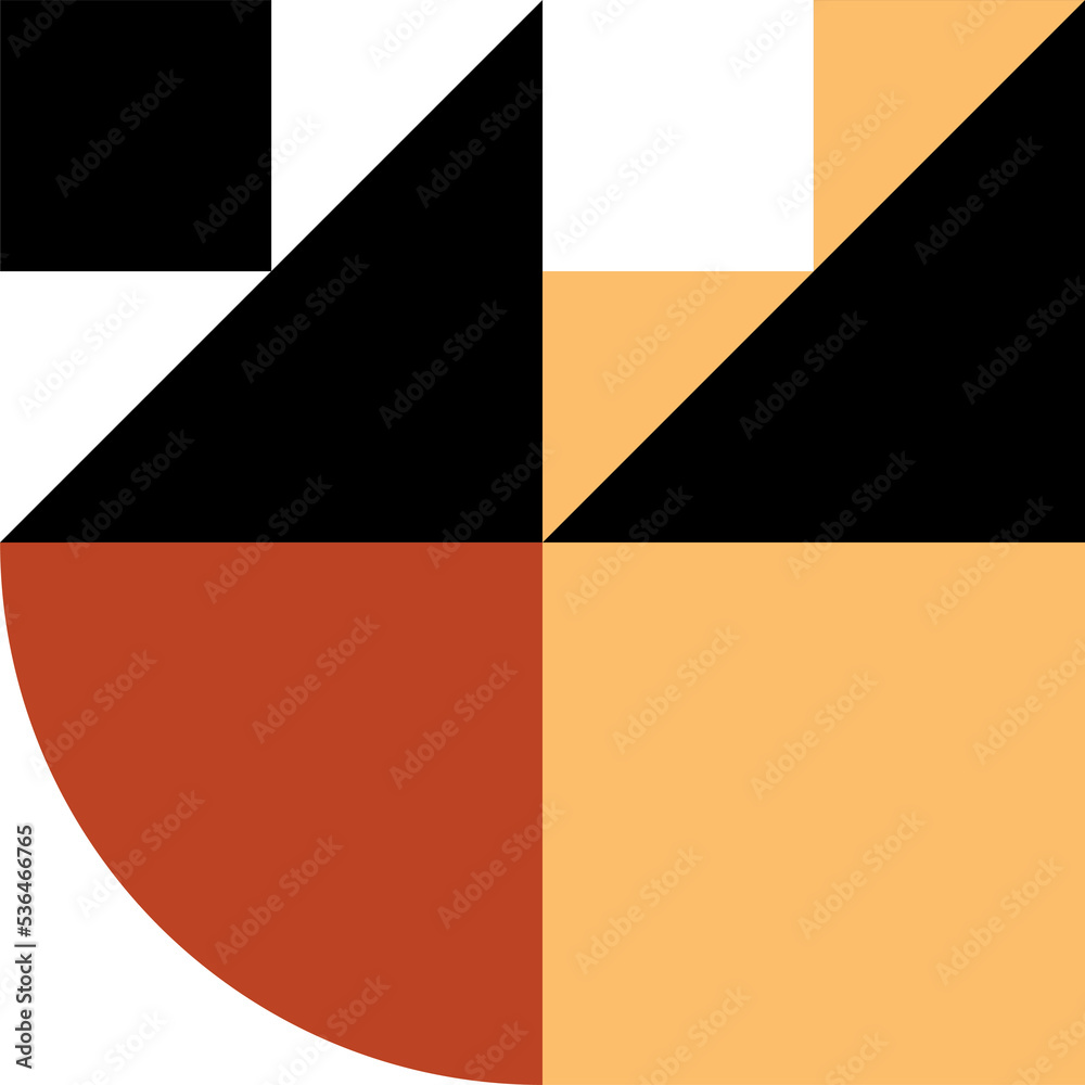 Poster Trendy geometric square with abstract patterns in multiple colors and shapes. Creative contemporary design element for decoration of pop theme design.	