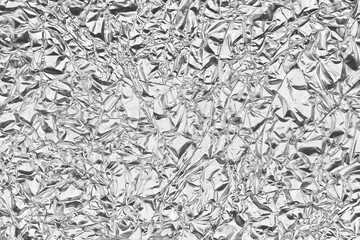 crumpled foil abstract background black and white silver effect