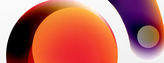 Fluid abstract background, round shapes and circle flowing design for wallpaper, banner, background or landing