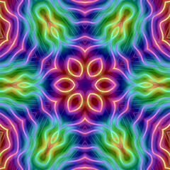 Abstract kaleidoscope background. Beautiful kaleidoscope seamless pattern. Multicolor mosaic texture. Seamless kaleidoscope texture. Unique kaleidoscope design