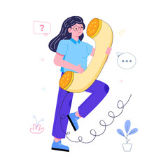 Pack of Teamwork Flat Illustrations 

