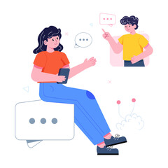 Pack of Teamwork Flat Illustrations 

