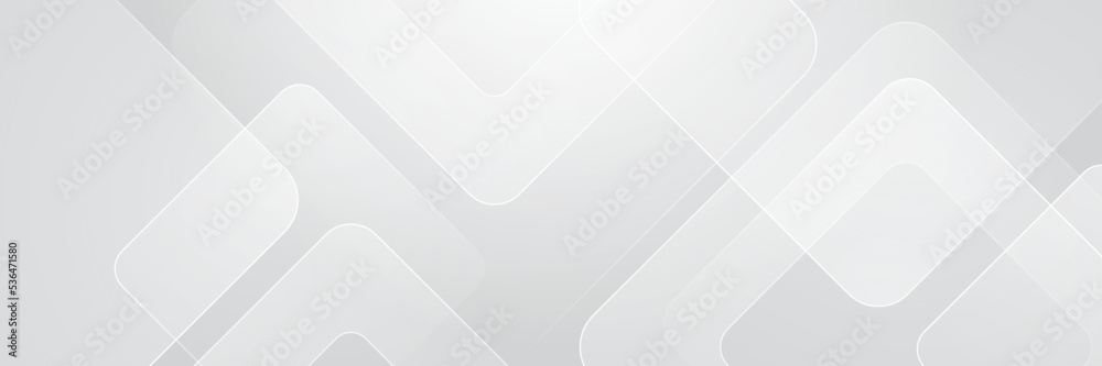 Canvas Prints elegant abstract white banner background with shiny lines