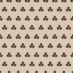 Fototapeta na wymiar coffee bean seamless pattern for background, wall decoration, fabric motif, texture, wallpaper, gift wrapping