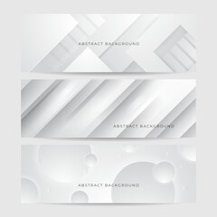Fototapeta premium elegant abstract white banner background with shiny lines