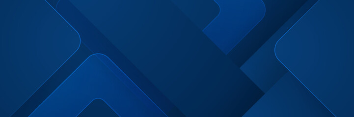 Minimal geometric blue banner background abstract design. Vector abstract graphic design banner pattern background template.