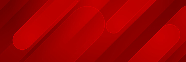 Abstract red deometric banner design background