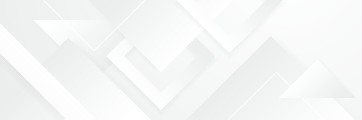 elegant abstract white banner background with shiny lines