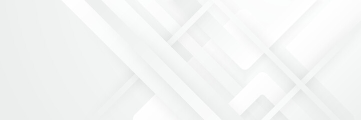 elegant abstract white banner background with shiny lines