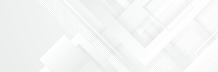 elegant abstract white banner background with shiny lines