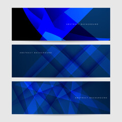 Abstract blue geometric banner design background