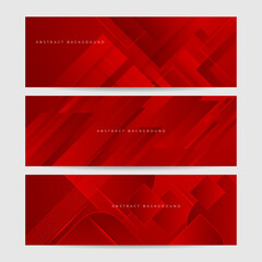 Modern red abstract web banner background creative design