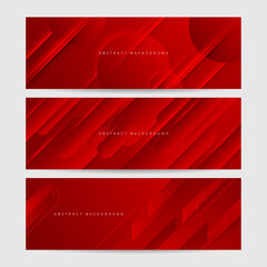 Modern red abstract web banner background creative design