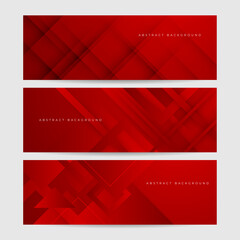 Modern red abstract web banner background creative design