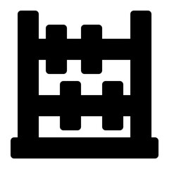 Obraz premium Abacus Flat Vector Icon