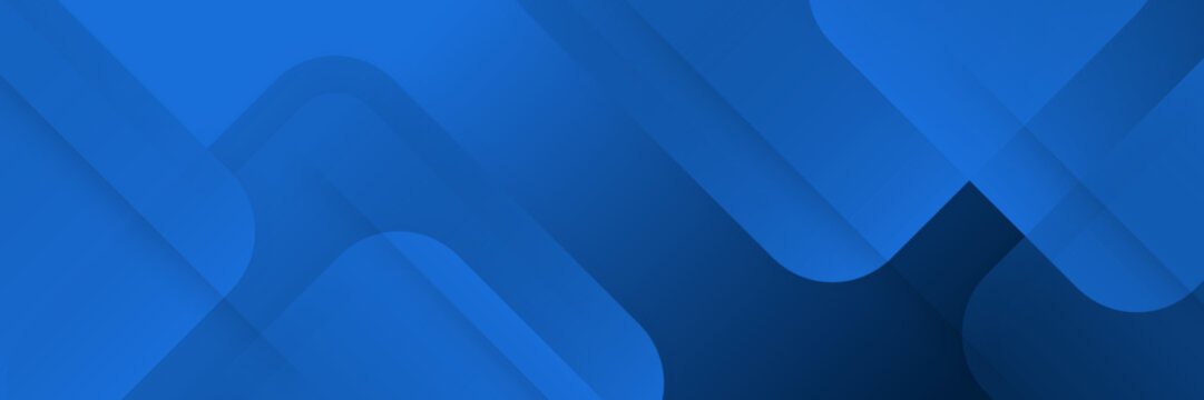 Modern blue abstract web banner background creative design