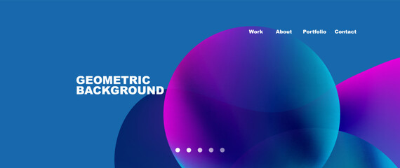 Flowing gradient colors and round elements and circles. Vector illustration for wallpaper, banner, background, leaflet, catalog, cover, flyer