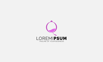 Perfume logo with letter Q concept premium vector