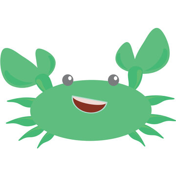 Cute Cartoon Crab Illustration Character Flat Style Png 