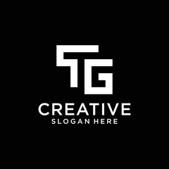 Abstract letter T G Logo Design Template