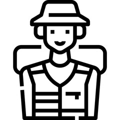 Boy in vest icon symbol element