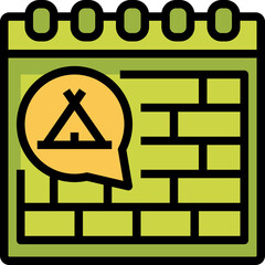 Camping appointmentl icon symbol element