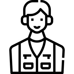 Man in vest icon symbol element
