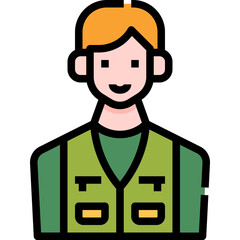 Man in vest icon symbol element