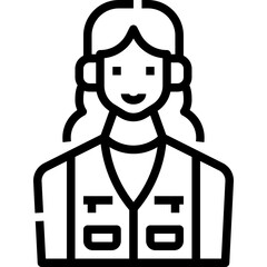 Woman in vest icon symbol element