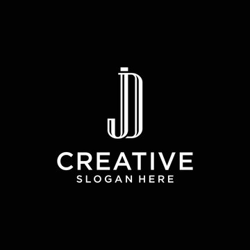 Abstract letter J D Logo Design Template