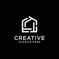 Real estate letter t logo design inspiration