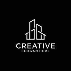 Fototapeta premium Building logo design inspiration