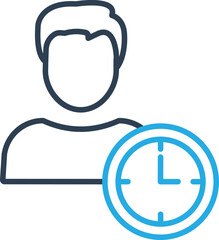 Time management Vector Icon which is suitable for commercial work and easily modify or edit it

