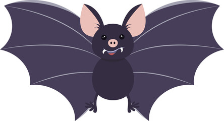 Cartoon goofy bat vector illustration character