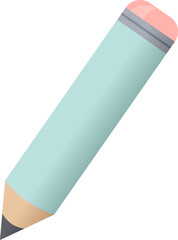 Pencil with eraser vector illustration graphic