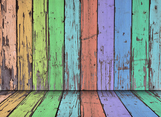 Wood colored textured floor