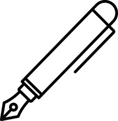 Writing pen Vector Icon which is suitable for commercial work and easily modify or edit it

