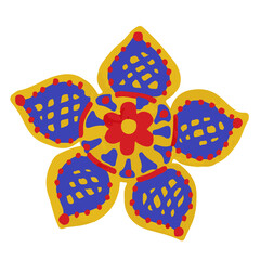 Indian Natural Pattern, Traditional Flowers from India, Malaysian Backdrop, Indonesian Print, Ornamental Element Carpet, Persian Design, Bohemian Style Texture