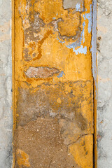 faded and decrepit wall in Olhao, algarve, portugal