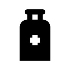 Medical Cylinder Flat Vector Icon