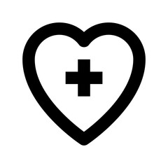 Heart Care Flat Vector Icon