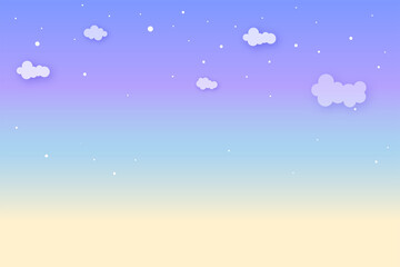 stars and clouds rainbow background 