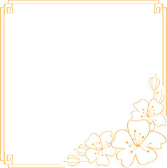 chinese new year gold frame